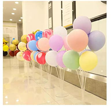 2 Sets Table Balloon Stand Reusable Clear Balloon Holder Stand Kit Support Holder Cup With Stick Base
