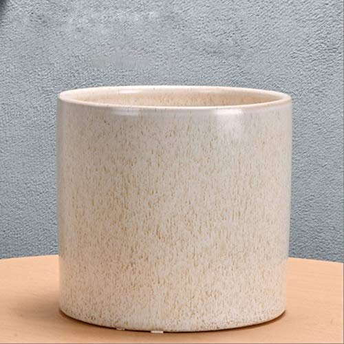 DYPASA Maceta Interior Colgante de Interior del Cymbidium suculento de Tiesto cilíndrico de cerámica Tiesto Macetas con Drenaje Grande Jardineras Exterior (Size : Large)