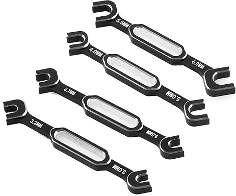 iFutniew Wrench Adjustment Push Rod Wrench Turnbuckle Nut Ball End Joint Remover Tool for RC Car Replacement Accessories 3/3.2/3.5/3.7/4/5/5.5/6mm-Black