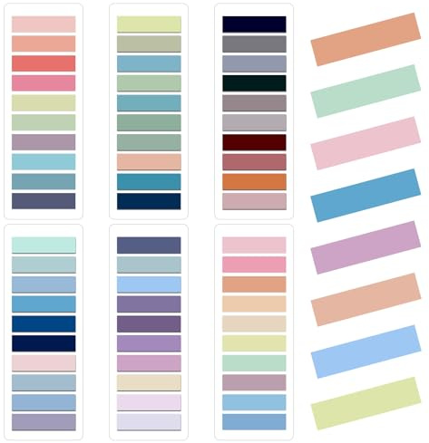 JIANTA 1200 Pièces Marque Page Adhesif, Transparent Onglets D'Index, Index Tabs, Notes Autocollantes Colorées, Marqueurs Adhésifs Sticky Tabs pour la Maison/École/Bureau