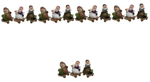 Sosoport 15pièces GNOME De Jardin Résine De Mini Statues De Gnomes Humoristiques pour Décoration Extérieure Et Balcon Accessoires Créatifs pour Jardin Et Potager