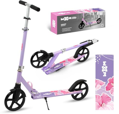 COIL City Roller - Klappbarer, Höhenverstellbarer Scooter für Kinder und Erwachsene, Roller Kinder 6 Jahre Kinderroller, 200 mm PU Räder, ABEC-7 Lager, Vorderradaufhängung, Ergonomische Griffe (Lila)