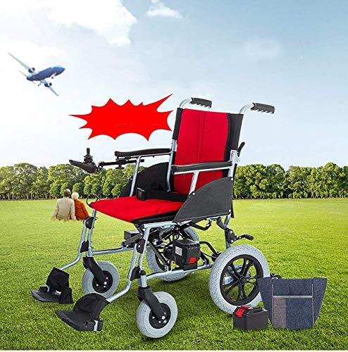 Fauteuils roulants pour adultes, fauteuil roulant léger et pliable avec télécommande, fauteuil roulant électrique motorisé, argent