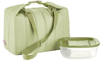 GUZZINI BORSA TERMICA CON CONTENITORE 'HANDY BIO' 'ON THE GO' VERDE AVOCADO, BORSE TERMICHE