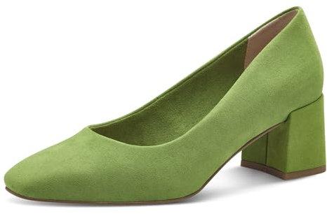 MARCO TOZZI Damen Pumps mit Blockabsatz Vegan, Grün (Apple), 39 EU