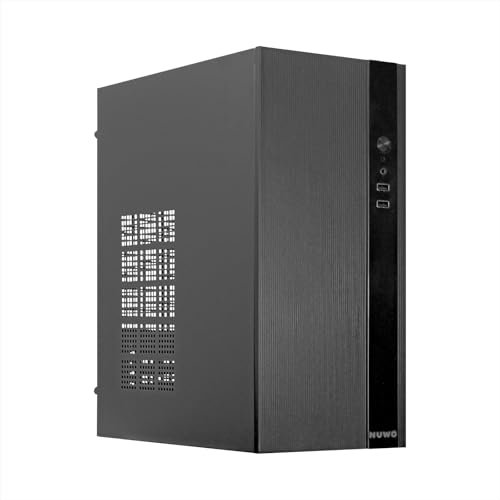 Nuwo Opal Z100 Case Compatto Micro-ATX Mini-ITX per PC Desktop Office Mini Tower mATX 0.60MM SPCC, USB 2.0, Senza Alimentatore, Nero