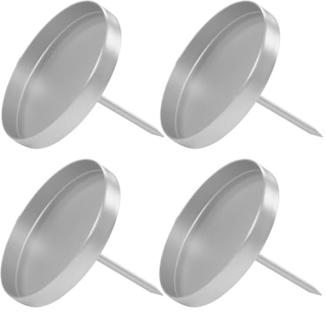 Kerzenhalter, Adventskranz, Silber, 8,5 cm, Kerzenhalter, Blockkerzen, 4 Stück, Advent-Kerzenhalter ohne Tags, Kerzenhalter zur Befestigung, Lichtpunkt für Adventskranz, Weihnachten, Tischdekoration