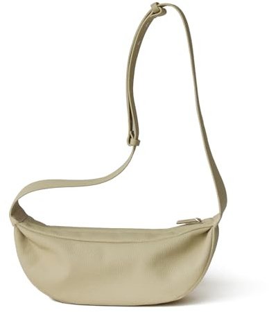 DONNAIN Moon Bag Damen, Umhängetasche Leder, Crossbody Bag | Halbmond Tasche Damen, Ledertasche Damen Echtleder, Shoulder bag, Sling bag, Kleine Schultertasche mit Breitem Riemen