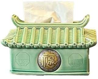 Kosmetiktücher Box Taschentuchbox-Halter, Haushaltsharz-Papierhalter, chinesischer Seidenpapierhalter for Badezimmer, Wohnzimmer, Schlafzimmer, Schminktisch, Büro, Heimdekoration für Esszimmer Badezim