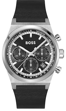 BOSS Montre Chronographe à Quartz pour Homme Collection Candor Chrono - Disponible avec Bracelet en Acier Inoxydable ou en Cuir