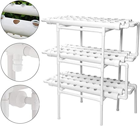 Kit sistema di coltivazione idroponica, di coltivazione idroponica, kit da giardino Attrezzature agricole Tubo in PVC di coltivazione idroponica verticale Piantatrice for serra familiare per la cura e