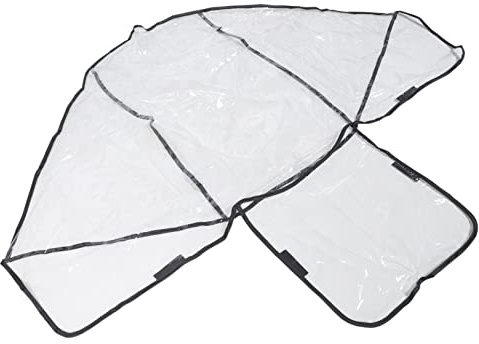 Supvox Universeller Regenschutz für Doppelkinderwagen und Zwillingskinderwagen Pvc Windschutzhülle mit Klarsichtfenster Schutz bei Regen Wind und Kälte Einfach Montierbar für Babys