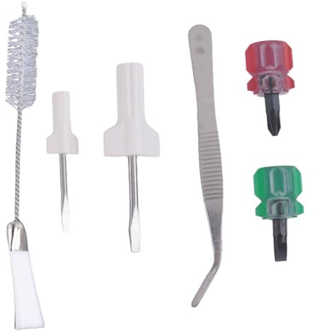 Agwuoetr 6 Pieces Sewing Machine Cleaning Kit Includes Tweezers Double Headed Lint Brush Screwdriver, for Sewing Tools