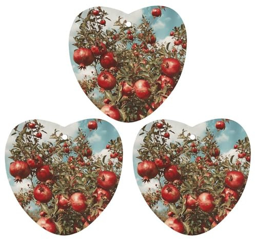 3 PZ Melograno Albero Deodorante Auto Deodorante Da Appendere Carino Nero Auto Rinfrescatori Di Lunga Durata Nuove Profumi Auto Per Donne Uomini Deodorante Naturale Con Cordino Automotive