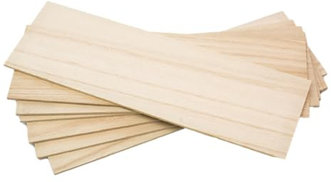 12-Pack Balsa Wood Sheets (200x100x1mm) – Lightweight & Versatile for Crafts, DIY Projects, Wood Models, Painting, Engraving & Home Decor