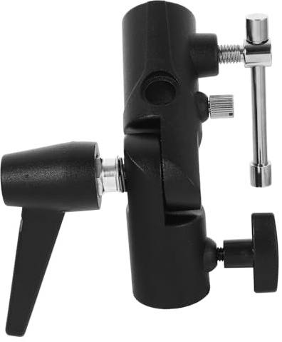 Homoyoyo Aluminum Alloy Flash Light Stand Adapter with Swivel Umbrella Clamp for Off Camera Tripod Photography and Stable Holder Compatible with Studio Lighting Equipment