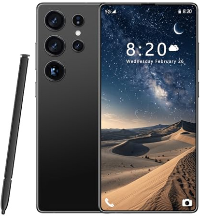 Smartphone S25 Ultra 5G, 16 GB di RAM, 1 TB di spazio di archiviazione, 7,3 HD 1440x3040 | Doppia fotocamera da 108 MP e 72 MP | Snapdragon 8 Gen 3 (10 core), batteria da 8000 mAh,Black-1TB