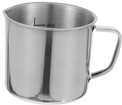 SMASOLO Jarra Medidora Acero Inoxidable con Resistente la Corrosión Vaso de Medición para y Cocina Taza para Muestras y Líquidos Sólidos