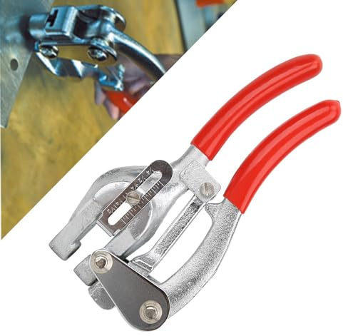 KIMISS Pinza per Punzonatura a Mano Punzonatura di in Metallo - Strumento di in Lamiera Set di Fori Elevati