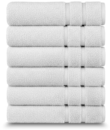 Egeria Prestige Gästehandtücher 30x50 cm, Weiß, Weiches & Absorbierendes Handtücher für Bad, Gäste-WC und Gästezimmer, Kompakte Größe, Maschinenwaschbar, Ideal für den täglichen Gebrauch