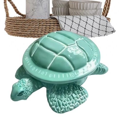 YNPQTDS Temporizador De Cocina | Reloj Lindo Imanes De Cocina - Temporizador De Cocina Tortuga 60 Minutos | Para Hogar Oficina Escuela Baño Cocinar Estudio Ducha Trabajo Meditación