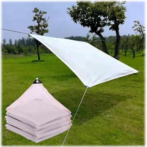 90% Shade Cloth for Greenhouse - White Plant Shade Net with Grommets Breathable Outdoor Sunblock Mesh Tarp Garden Sun Shade Sail - Available in 3x4m 3x3m and 5x7m Sizes