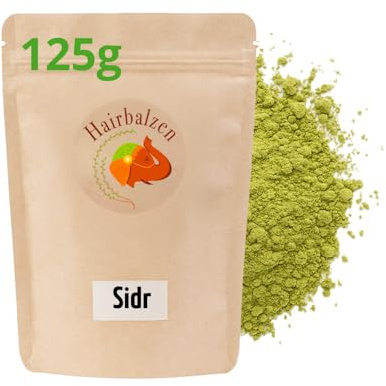 Sidr 125 g 100 naturligt ayurvediskt pulver HAIRBALZEN (ziziphus spina christi) hårbotten och ansiktsbehandling förpackad i Bretagne