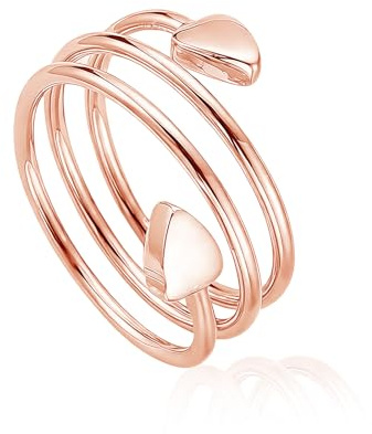 Zecimi Anxiety Rings, Silver Plain/Heart/Flower Fidget Ring with Magnet | Adjustable Flower Magnetic Ring for Women Men, Neutral Thumb Rings for Stress Relief Better Sleep, Jewelry for Weight Loss