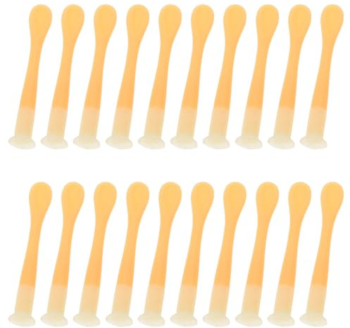 ibasenice Lot de 20 Applicateurs Ventouse Jaune pour Lentilles de Contact Rigides et Souples, Outil Extraction et Insertion Portable, Accessoire Hygiénique Voyage et Usage Quotidien