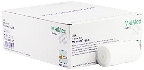 Maielast-glatt elastische Fixierbinde verschiedene Größen, Größen:6 cm x 4 m
