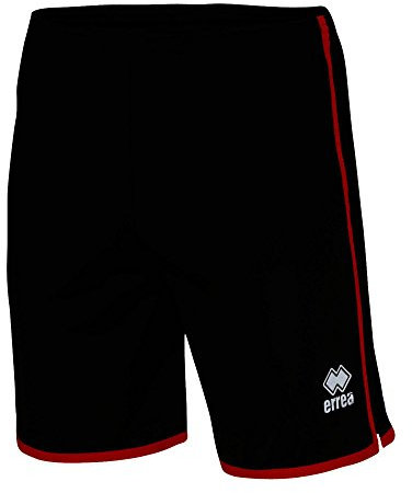 Errea Unisex Bonn Shorts, schwarz/rot, XS
