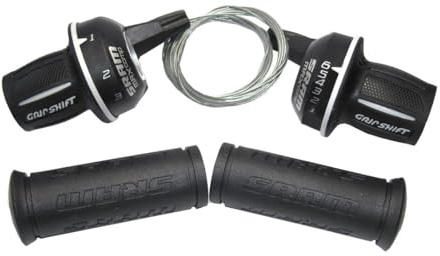 Sram Mrx Comp 130727-Set Leva velocità, Set Cambio a Torsione per Bicicletta Unisex, Nero, 6 Marce