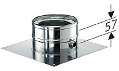 ICS Edelstahlschornstein Ø 200 mm - Grundplatte Bodenmontage