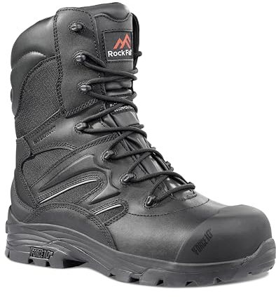 Rock Fall Men's Titanium Safety Boot, Black, 8 UK