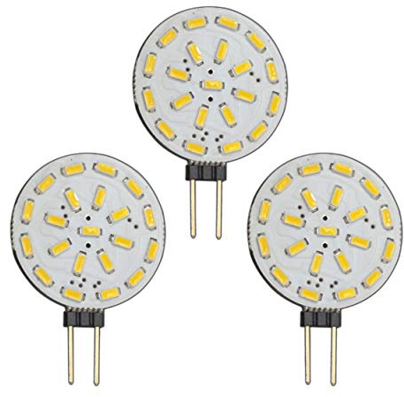 PB-Versand 3x Stück - G4 LED dimmbar mit 1,4 Watt (21x SMDs) 12V AC/DC 120° Grad (rund) warmweiß Leuchtmittel G4 Lampensockel Spot Halogenersatz Lampe Dimmer