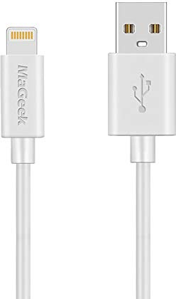 MaGeek® [Apple MFi Zertifiziert 1.8m Extra Langes Lightnin Kabel Schnelles und Beständiges für iPhone Xs Max/X / 8 Plus /7 Plus/6s/6s Plus/6/6 Plus/5s/5, iPad mini/4/3/2, iPad Pro Air 2(Weiß)