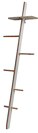 Tidyboy Stummer Diener aus Holz, Herrendiener Schlafzimmer Möbel, Design Kleiderbutler und Modern Stiller Diener für Damen und Herren, Butler Kleiderständer und Kleiderablage Handgemacht (Weiß)