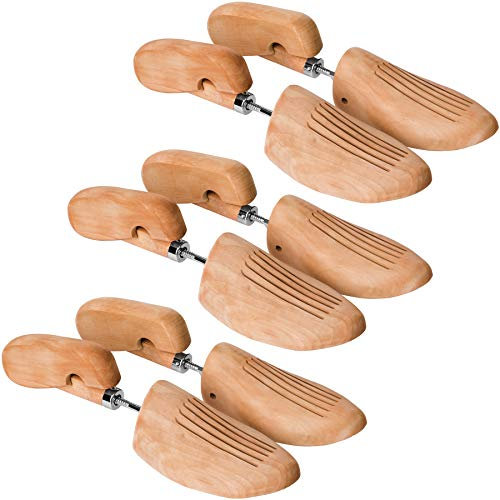 TecTake -3 x Hormas para Zapatos Profesional de Madera de Loto, con Tornillo, Extensor, Moldeador, Universal - Varios Tamaños (Type 5)