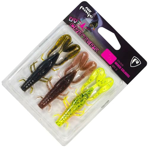 Fox Rage Critter Mixed Colour Pack - 3 Gummikrebse, Länge:7cm