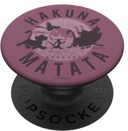 Disney The Lion King Simba Timon Pumbaa Hakuna Matata Purple PopSockets PopGrip Interchangeable