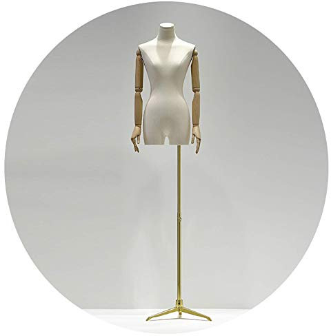 XBSLJ Schneiderpuppen Schaufensterpuppe weiblicher Oberkörper, Standardfigur Modell Requisiten Bekleidungsgeschäft Show Hanger Höhe einstellbar Leicht zu bewegen, 3 Stile (Farbe: B)