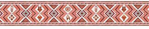 Tapetenbordüre, selbstklebend, rot, zum Abziehen und Aufkleben, dekorative Bordüre für Badezimmer, Wohnzimmer, Küche, 15 x 300 cm