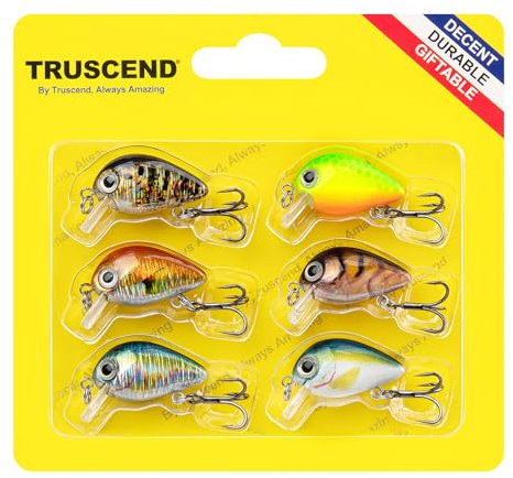 TRUSCEND Crankbaits Fishing Lures Hard Swimbait for Bass Trout Crappie Crank Baits Freshwater and Saltwater