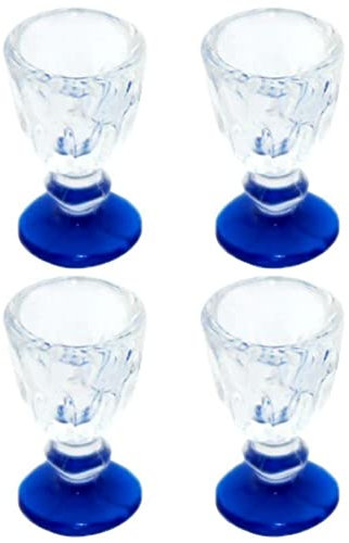 Fopytu 4 pièces Tasses Miniatures Maison de poupée Miniature Verre à vin Tasses à Boire Mini gobelet Verres à Boire Maison de poupée Accessoires de Cuisine