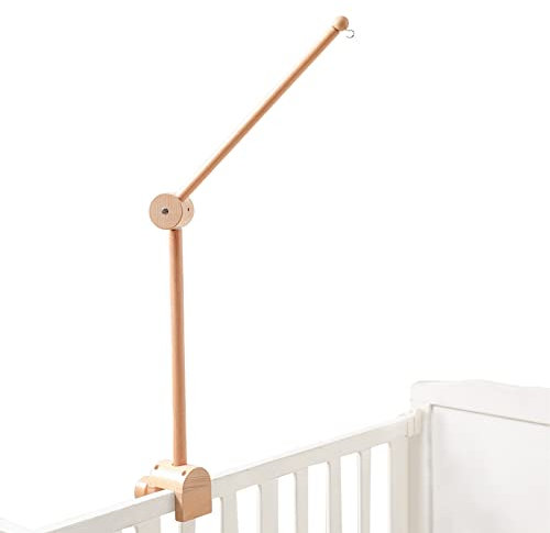Mobile Halterung Holz für Babybett, Mobile Halterung Wickeltisch für Kinderzimmer-Dekoration, Angepasst Mobile Halter Gestell Stange für Aufhängung Windspiele Bettglocke, Baby Bett Spielzeuge
