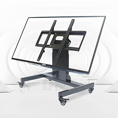 FAiruo Podium Presentation Lectern Stand Conference Room Podium Universal TV Floor Stand, Height Adjustable Mobile Stand, 90°Tilting Low Cart Fits 32-70 Inch TVs