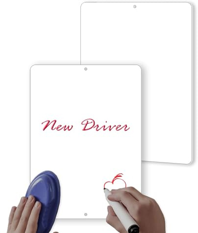 Ashoaza 2 Aluminium Whiteboard Set, trocken abwischbar, 25,4 X 17,8 cm, ideal für Lehrer, Studenten, Kinder, Klassenzimmer, wiederverwendbar, langlebig, tragbar, einseitiges Whiteboard