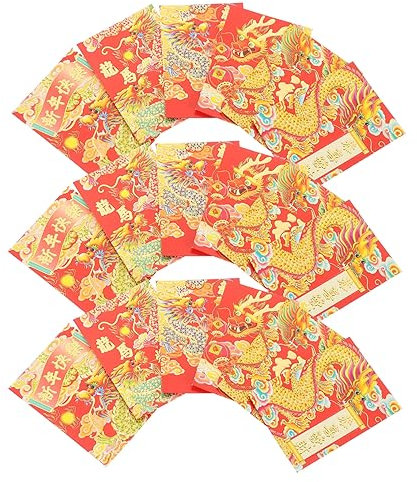 STOBOK 30stücke Chinesische Rote Umschläge Für Geldgeschenke Traditionelle Papierumschläge Für Neujahr Und Gemischte Designs Für Und Feiern