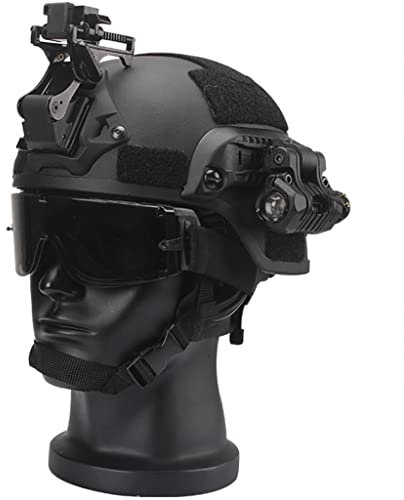 TS TAC-SKY Casque Militaire Rapide, Ensemble de Casque Tactique avec Tampon EPP Avancé & Zoom Rétractable Lampe de Poche, pour La Chasse Protection Au Paintball (Color : Set C)