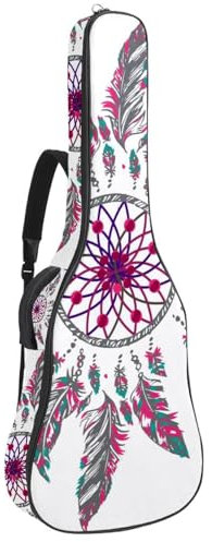 Eslifey Tasche für Akustikgitarre, Farbiger Traumfänger, verstellbarer Schultergurt, Gitarrenkoffer, Gigbag 40, 41, 42 Zoll, Farbe 1, 42.9x16.9x4.7 in, Klassisch